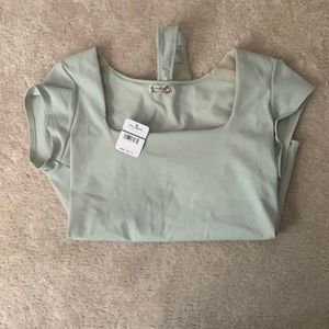 Free People square neck bodysuit